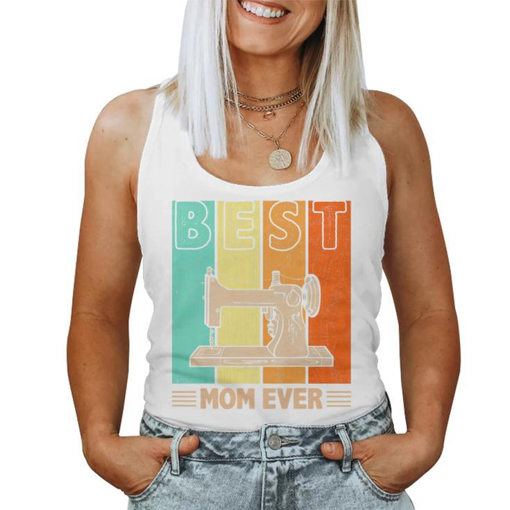 Best Sewing Mom Ever Retro Graphic Mama Women Tank Top