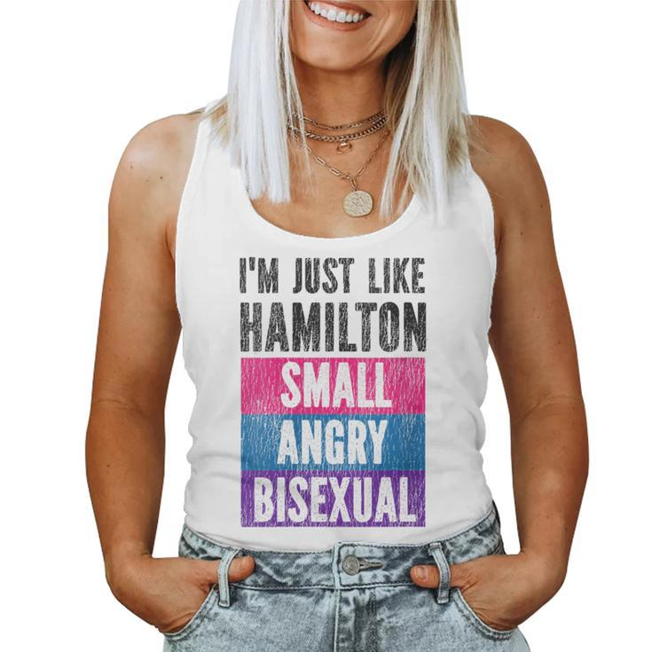 Bisexual Bi Pride Flag Im Just Like Hamilton Small Angry & Women Tank Top