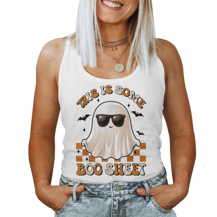 This Is Some Boo Sheet Ghost Halloween Costume Women Tank Top
