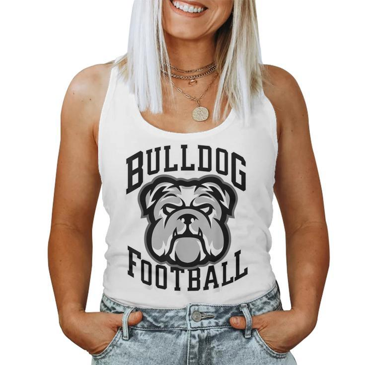 Bulldogs Football Game Day Print Mom Dad Black Women Tank Top