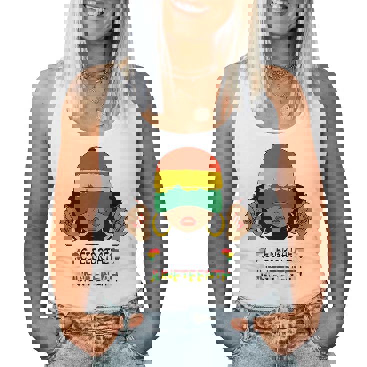 Celebrate Junenth Freeish Since 1865 Black Women White 1865 Women Tank Top