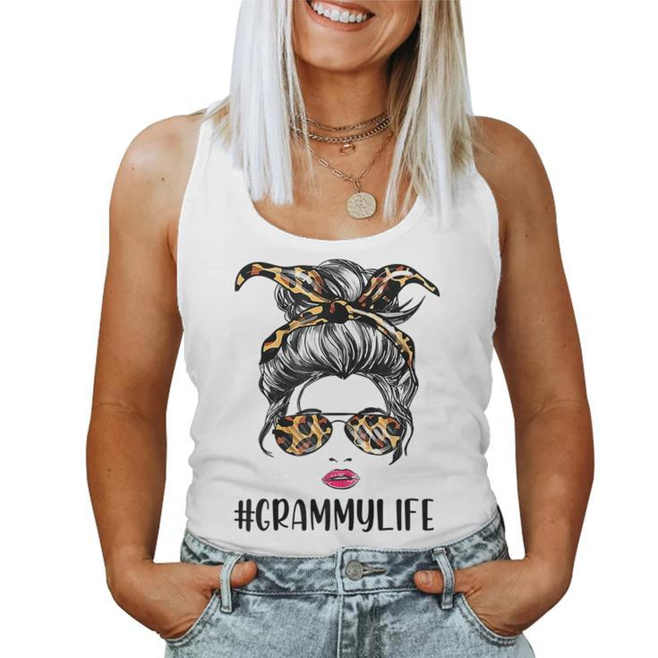 Classy Grammy Life With Leopard Pattern Shades Grammylife Women Tank Top