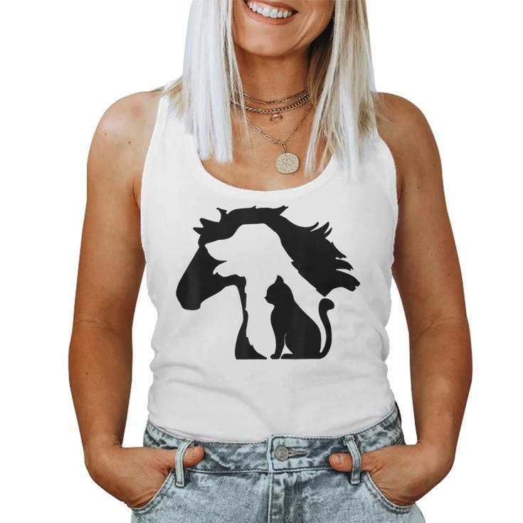 Cute Horse Dog Cat Lover Mother's Day Women Tank Top