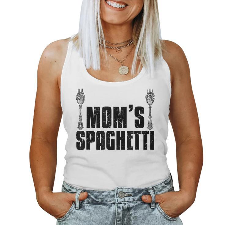Cute Mom's Spaghetti Food Lover Italian Chefs Women Tank Top