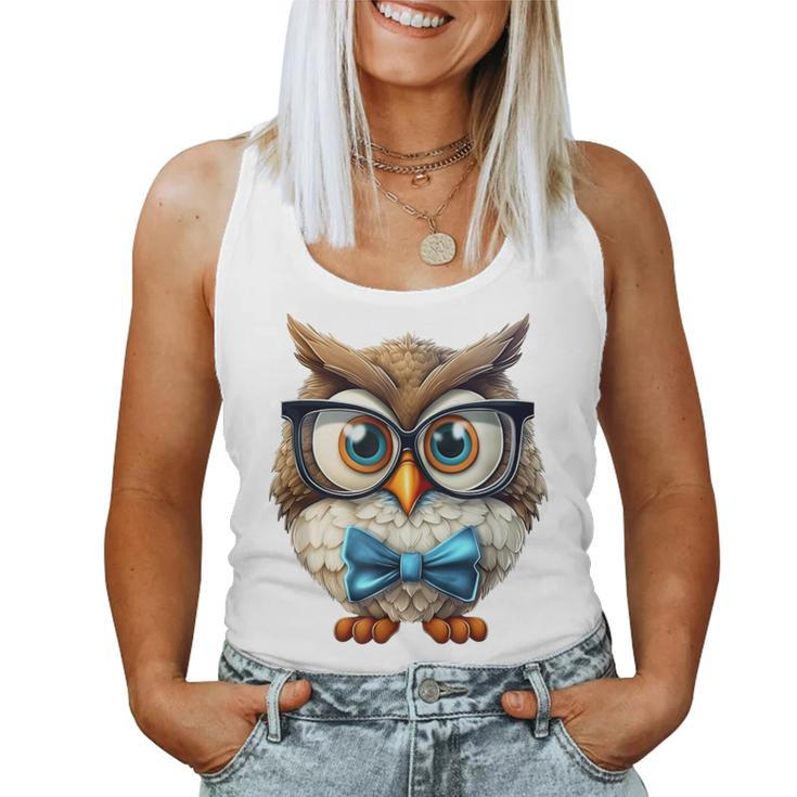 Grandma Owl Teacher Graphic For Bird Watchers Women Tank Top
