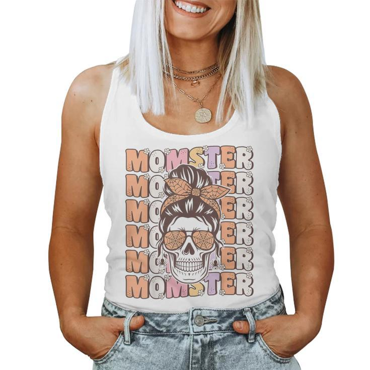Momster Spooky Mama Groovy Halloween Costume For Moms Women Tank Top