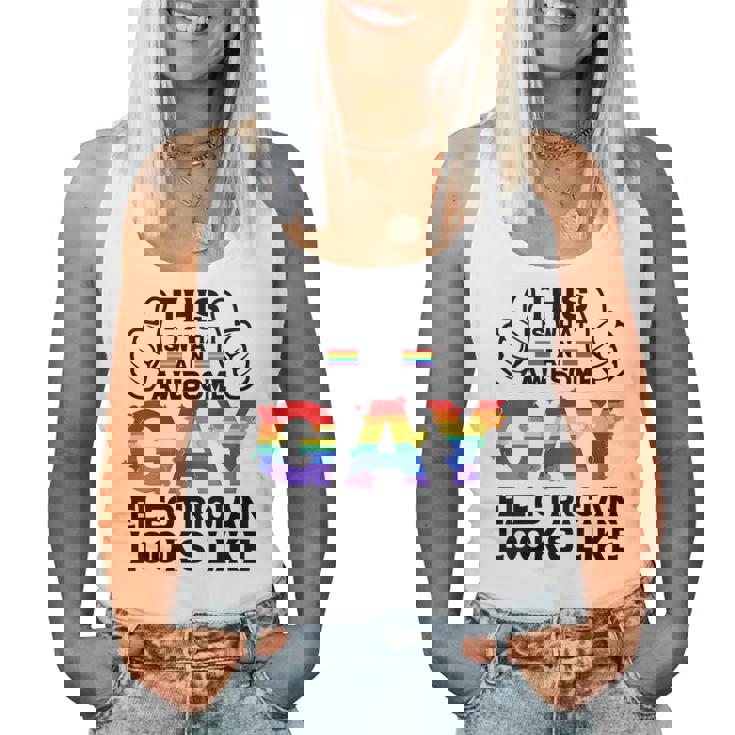 This Is What A Gay Electrician Looks Like Lgbtq Pride Month Women Tank Top