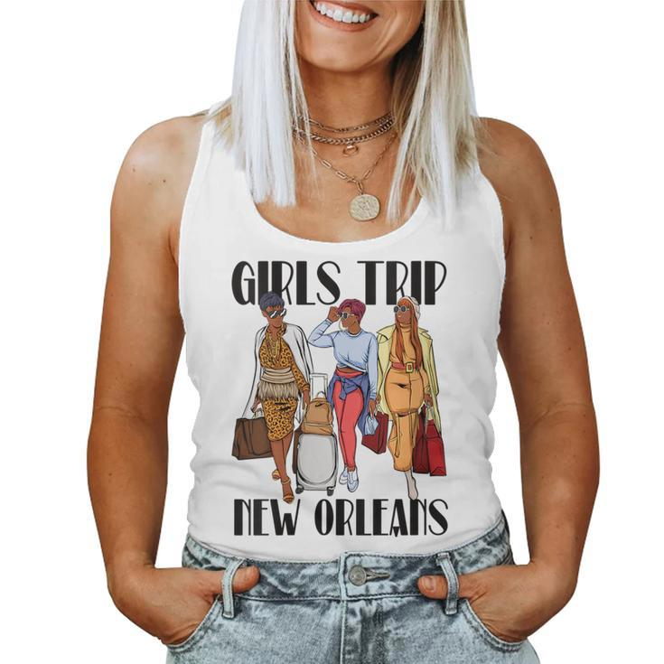 Girls Trip New Orleans 2023 Vacation Weekend Black Women  Women Tank Top Basic Casual Daily Weekend Graphic