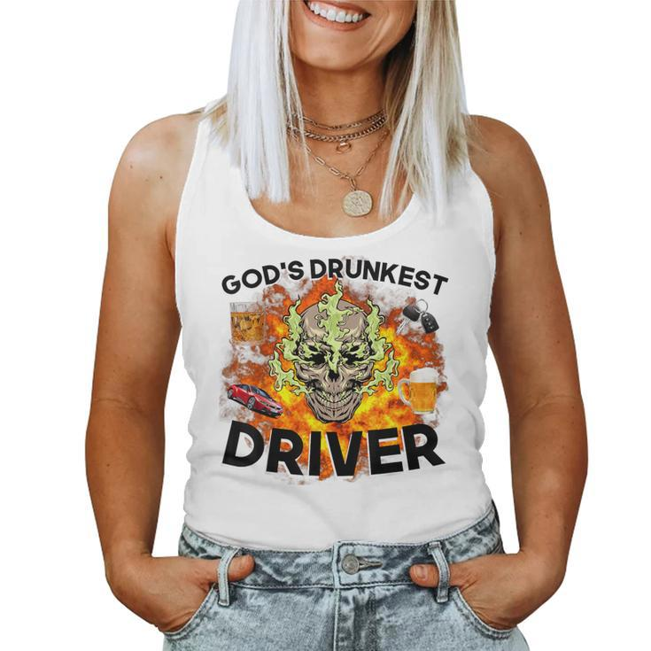 God's Drunkest Driver- Driver Vintage Meme Women Tank Top