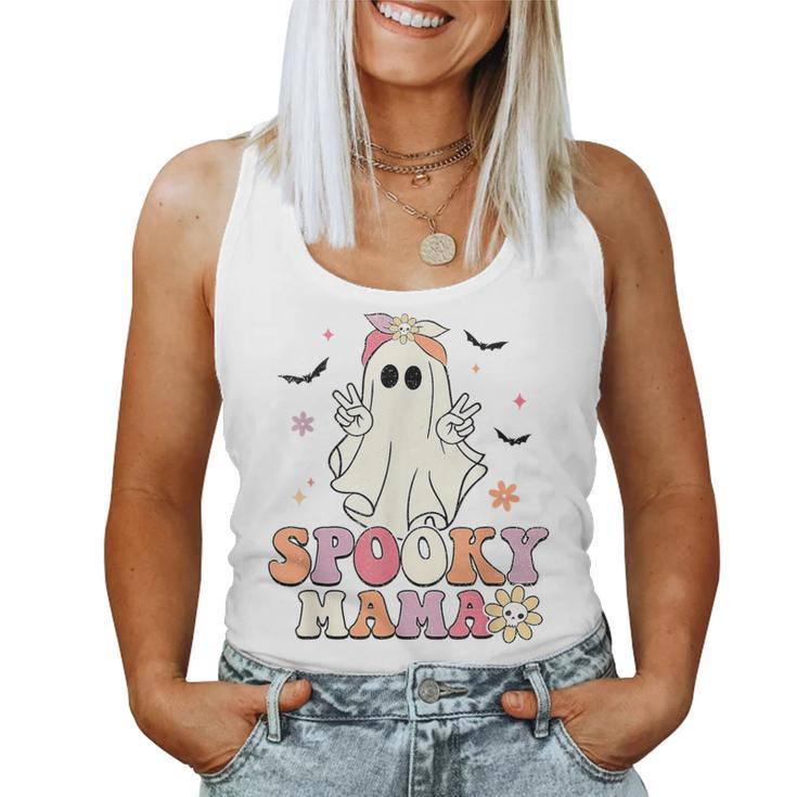 Groovy Spooky Mama Birthday Family Matching Halloween Women Tank Top