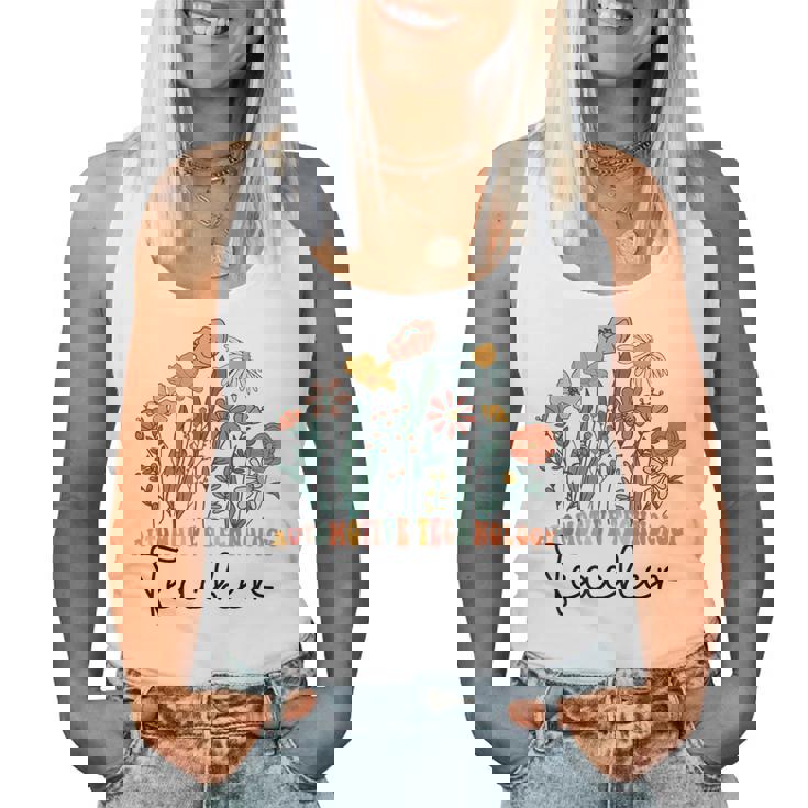 Groovy Wildflower Automotive Technology Teacher Women Tank Top