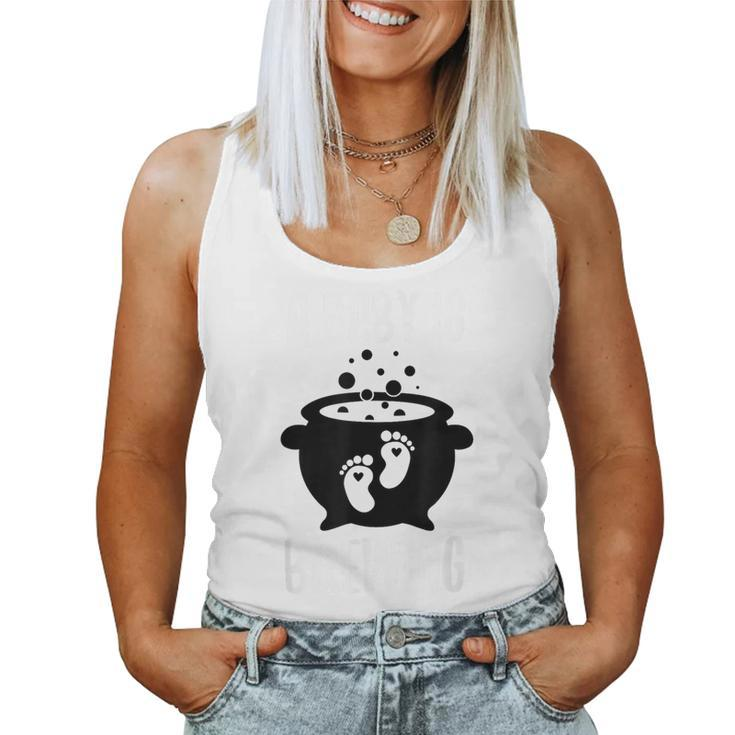 Halloween Pregnancy Announcement For A Baby Is Brewing Women Tank Top