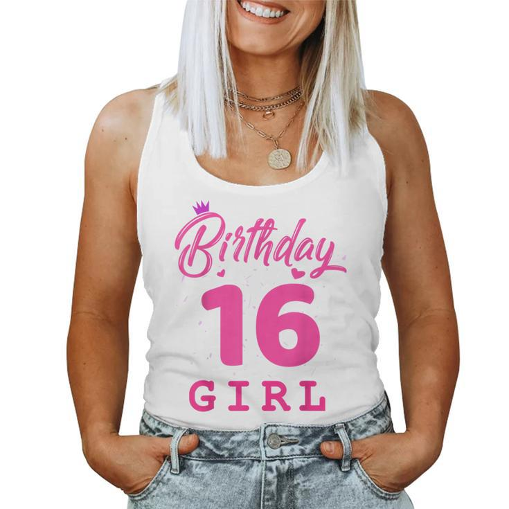 Happy Birthday Girls 16Th Party 16 Years Old Bday Women Tank Top