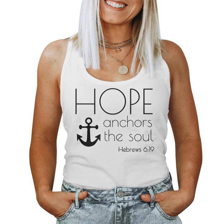 Hope Anchors The Soul Hebrews 619 Christians Belief Women Tank Top