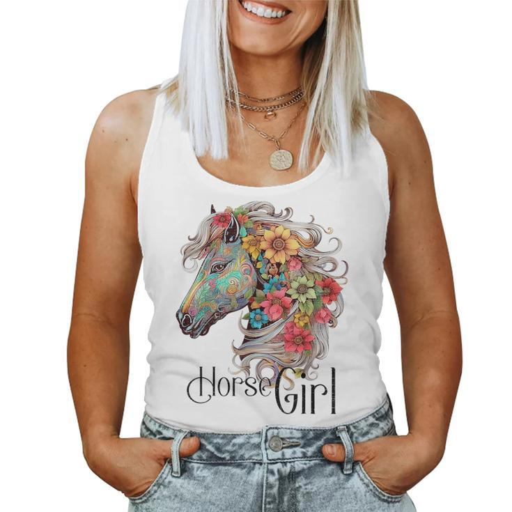 Horse Girl - Just A Girl Who Loves Horses Horseback Riding Women Tank Top