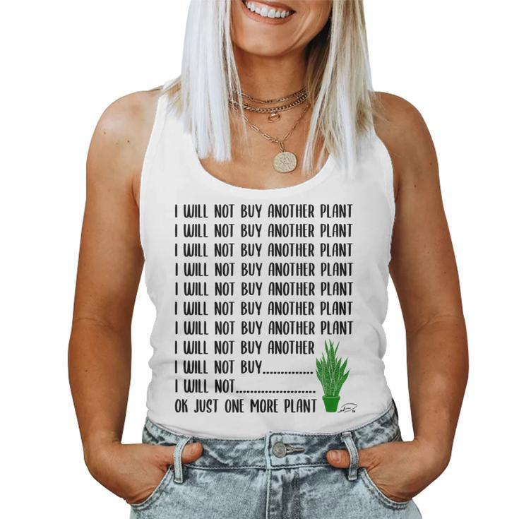 I Will Not Buy Another Plant Ok Just One More Plant Snake V2  Women Tank Top Basic Casual Daily Weekend Graphic