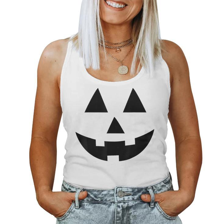 Jack O Lantern Pumpkin Face Halloween Costume Boys Girls Women Tank Top