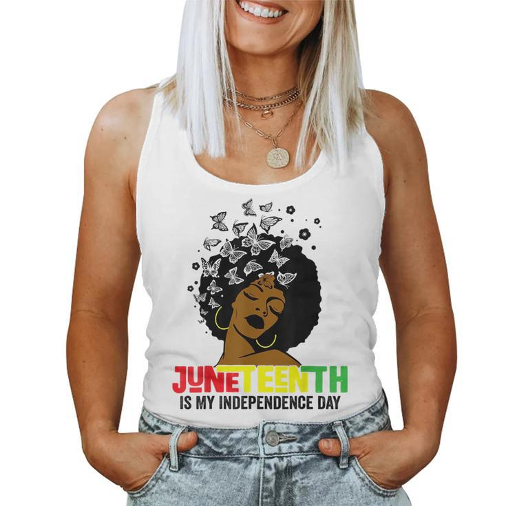 Junenth Is My Independence Day Black Women Black Pride  Women Tank Top Basic Casual Daily Weekend Graphic