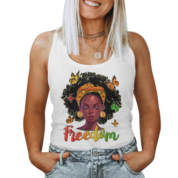 Junenth Outfit Freedom Women Girl Dress 19Th June Gifts  Women Tank Top Basic Casual Daily Weekend Graphic