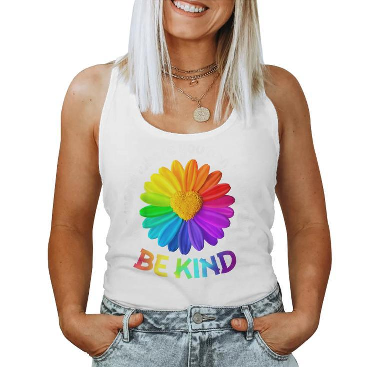 Be Kind Anti-Bullying Kindness Orange Unity Day Sunflower Women Tank Top