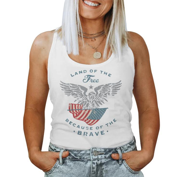 Land Of The Free America Eagle 4Th Of July Men Women Women Tank Top
