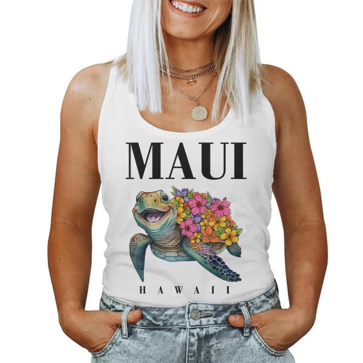 Maui HawaiianTurtle Hibiscus N Girl Hawaii Women Tank Top