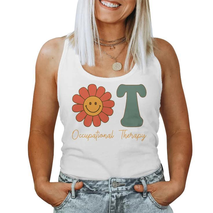 Occupational Therapy -Ot Therapist Ot Month Groovy Retro Women Tank Top