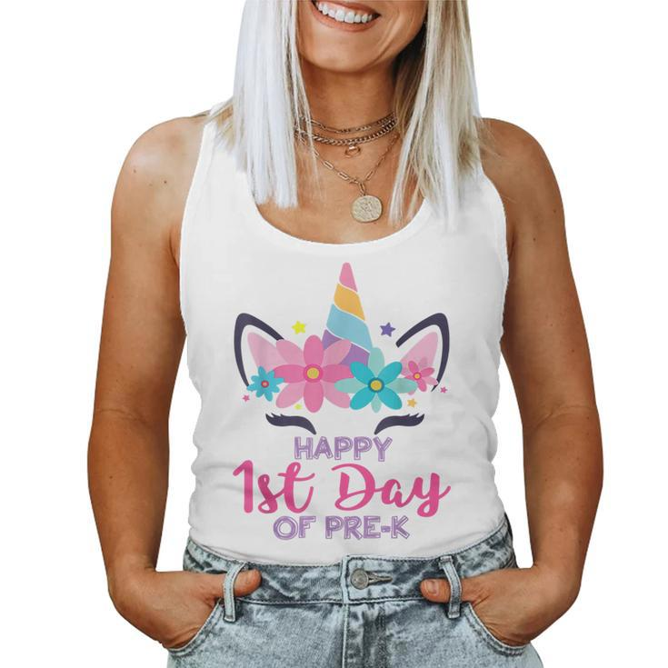 Pre K Unicorn First Day Of School  Back To Outfit Girls  Women Tank Top Weekend Graphic