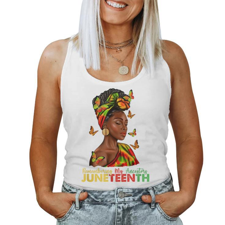 Remembering Ancestors Celebrate Junenth  For Women  Women Tank Top Basic Casual Daily Weekend Graphic