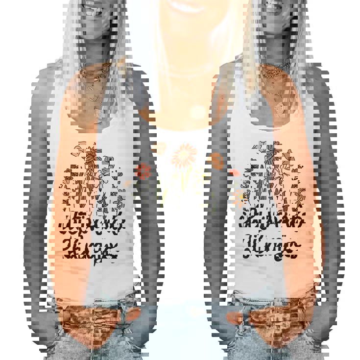 Retro Cultivando Bilingues Dual Language Bilingual Teacher Women Tank Top