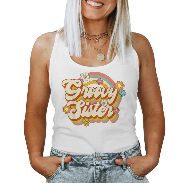 Retro Groovy Sister Family Birthday 60S 70S Hippie Costume Women Tank Top