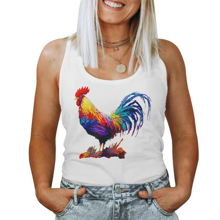 Rooster Country Decor Chicken Gallo Farm Women Tank Top