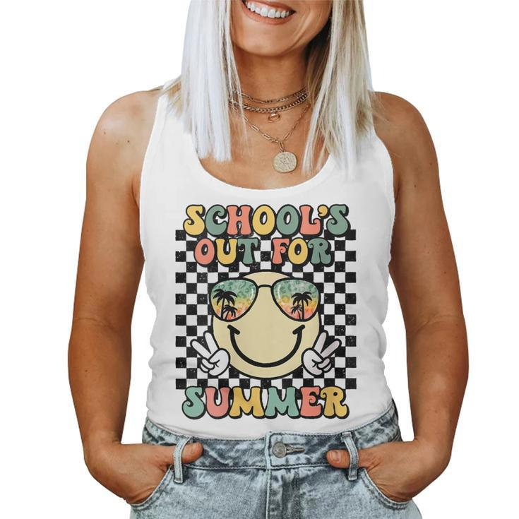 Schools Out For Summer Cute Smile Face Last-Day Of School Women Tank Top