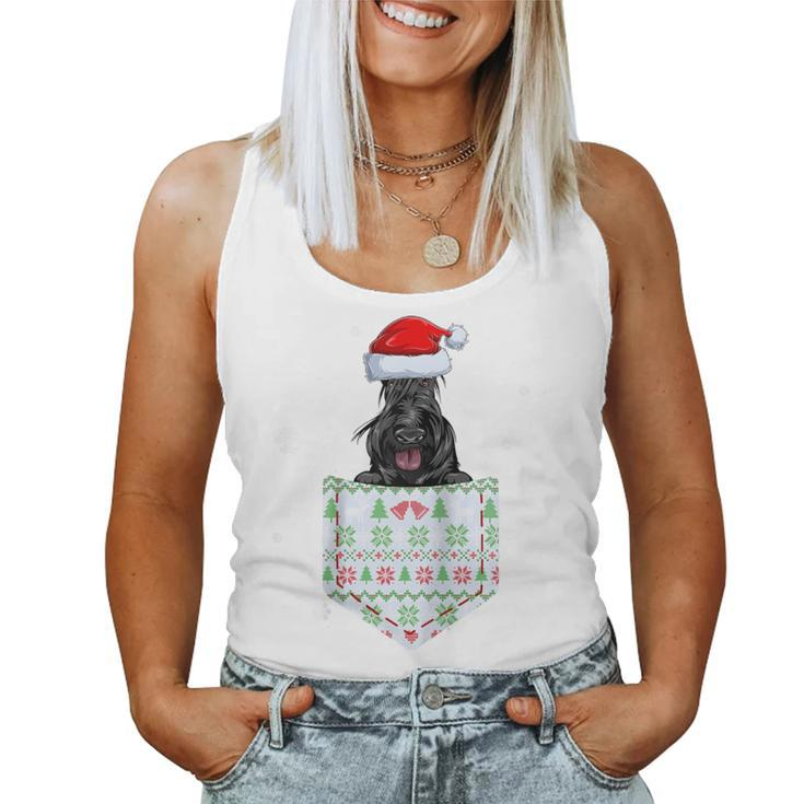 Scottish Terrier In Your Pocket Ugly Christmas Sweater Women Tank Top