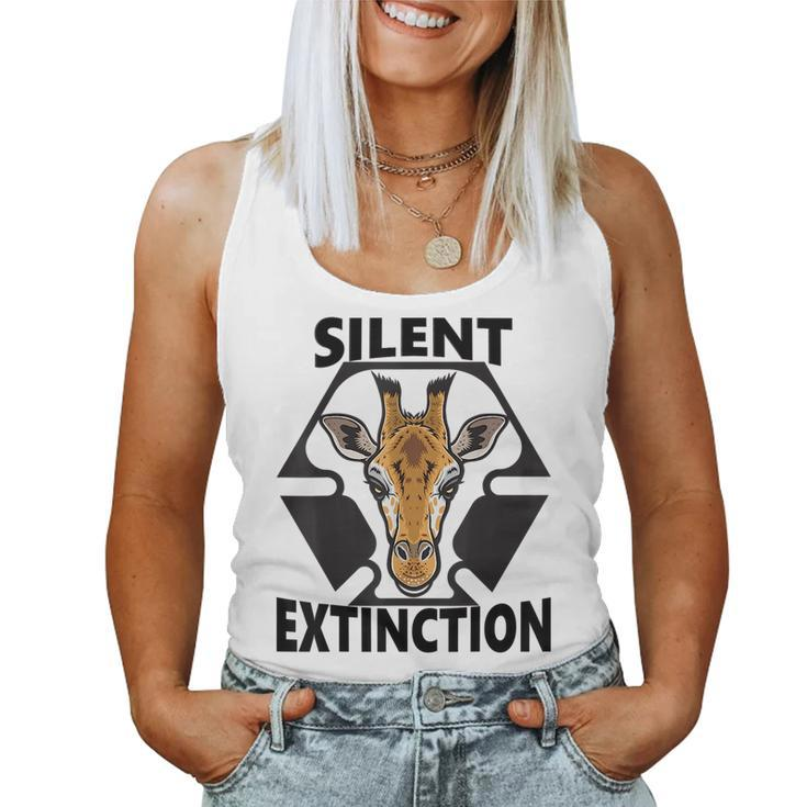 Silent Extinction Giraffe Animals Love Apparel Animals Women Tank Top