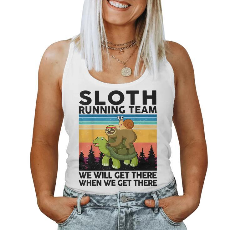 Sloth Sloth Running Team Runner 5K Full Marathon Running Women Tank Top