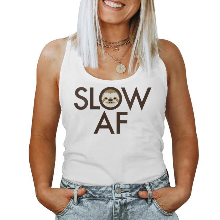 Slow Af Sloth Humorous Track Running Runner Womens Women Tank Top