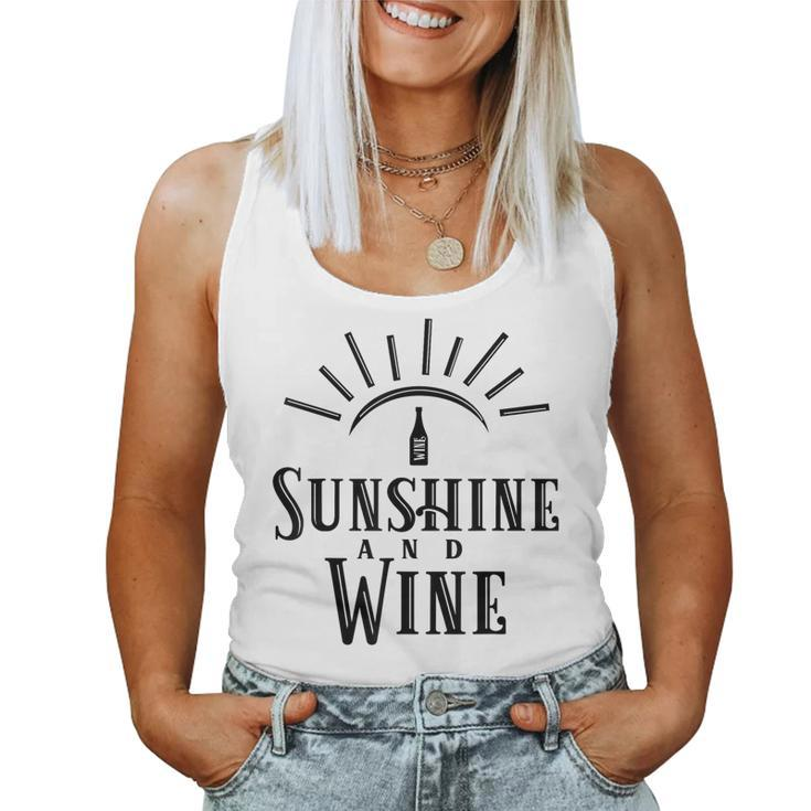 Sunshine And Wine Drinking Women Tank Top