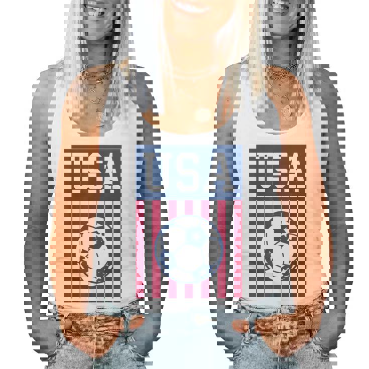 Usa Soccer Women Men Kids American Soccer Fan Soccer Women Tank Top