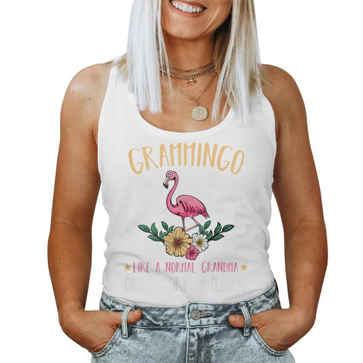 Womens Grammingo Like An Grandma Only More Awesome Flamingo Animal  Women Tank Top Basic Casual Daily Weekend Graphic