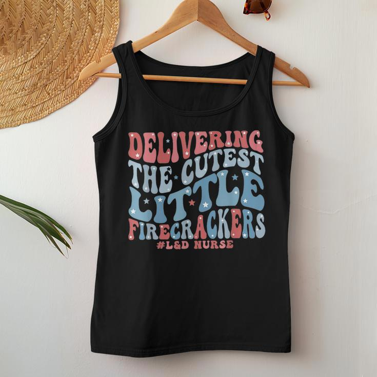 4Th Of July Labor And Delivery Nurse American Land D Nurse Women Tank Top Basic Casual Daily Weekend Graphic Funny Gifts