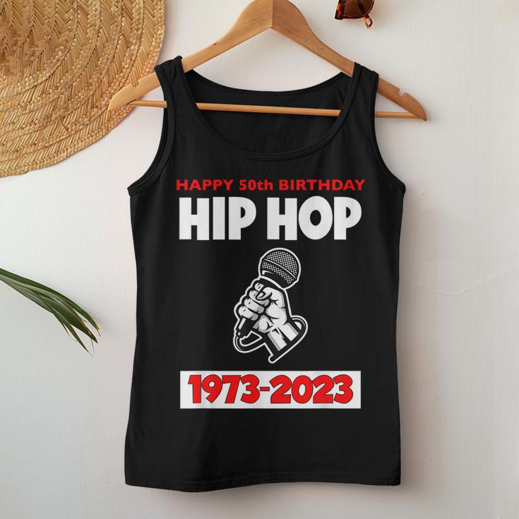 50 Years Hip Hop 50Th Anniversary Retro Mic Women Tank Top Unique Gifts