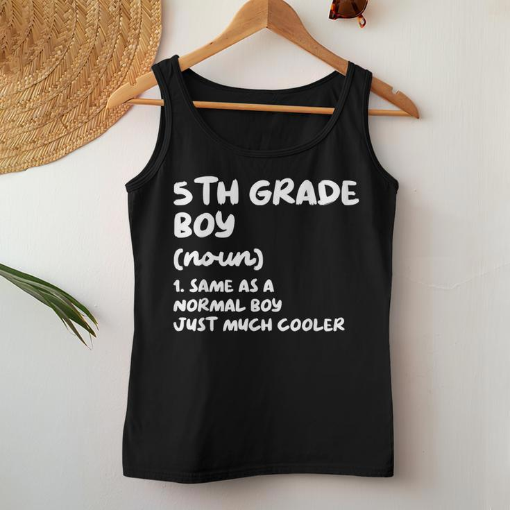 5Th Grade Boy Definition Funny Back To School Student Women Tank Top Weekend Graphic Unique Gifts