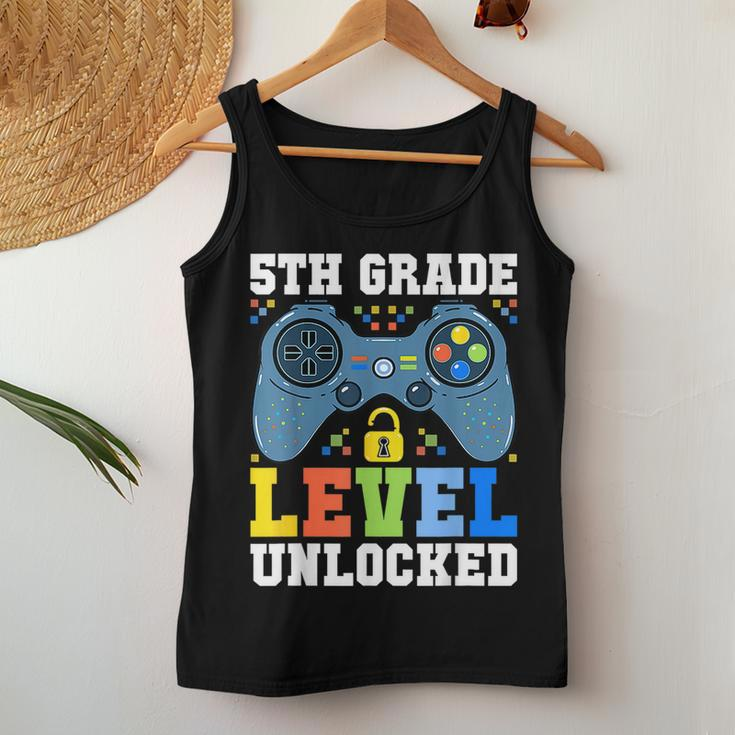 5Th Grade Level Unlocked Gamer First Day Of School Boys Women Tank Top Funny Gifts