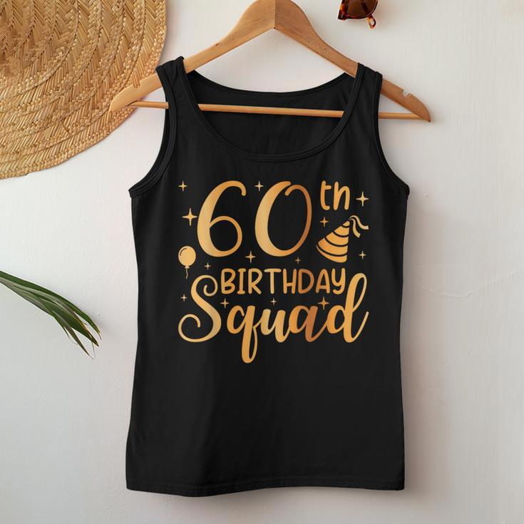60 Birthday 60 Party Crew Squad 60Th Bday Group Birthday Women Tank Top Funny Gifts