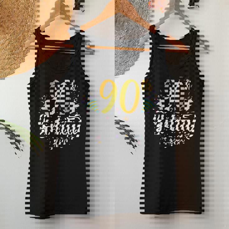 90Th Birthday Squad 90 Year Old Confetti Birthday Men Women Tank Top Unique Gifts