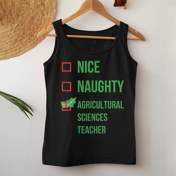 Agricultural Sciences Teacher Pajama Christmas Women Tank Top Unique Gifts