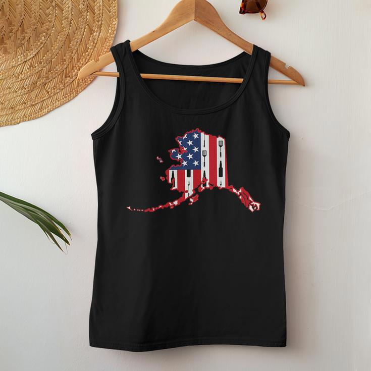 Alaska Usa Flag Fourth July 4Th Fathers Day Bbq Beer Summer Beer Women Tank Top Unique Gifts