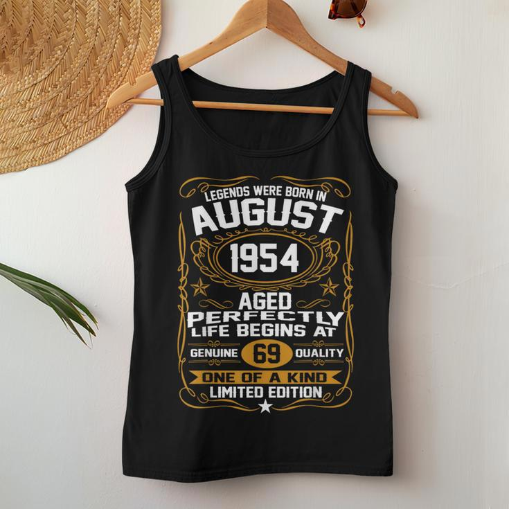 August 1954 69Th Birthday 69 Year Old Women Tank Top Funny Gifts