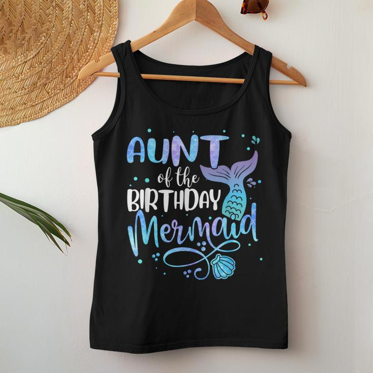 Aunt Of The Birthday Mermaid Family Matching Party Squad Women Tank Top Unique Gifts